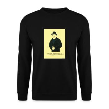 Ein Wunder oder kein Wunder? - Sprüche Leben - Unisex Pullover - Schwarz - Vorne - Alina (178cm) & Michal (187cm)