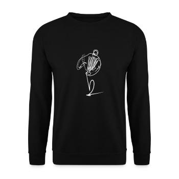 Akkordeon - Unisex Pullover - Schwarz - Vorne - Alina (178cm) & Michal (187cm)