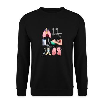Thoracic surgery - Unisex Sweatshirt - black - Front - Alina (178cm) & Michal (187cm)