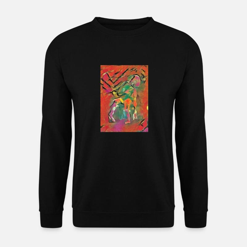 Auf dem mehrfarbigen Stuhl - Unisex Pullover - Schwarz