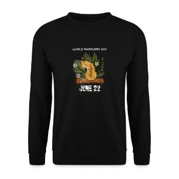 World rainforest day june 22 - Unisex Sweatshirt - black - Front - Alina (178cm) & Michal (187cm)