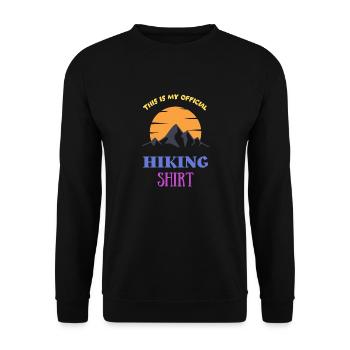 This is my official hiking shirt - Unisex Sweatshirt - black - Front - Alina (178cm) & Michal (187cm)
