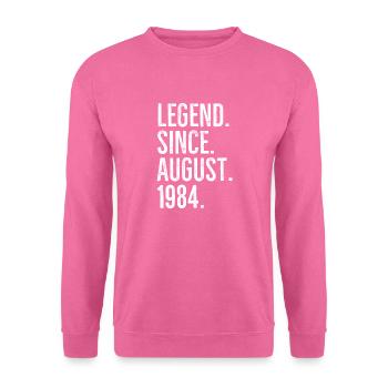 Legende seit August 1984 - Unisex Pullover - Pink - Vorne