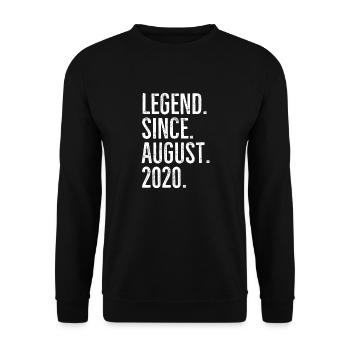 Legende seit August 2020 - Unisex Pullover - Schwarz - Vorne - Alina (178cm) & Michal (187cm)