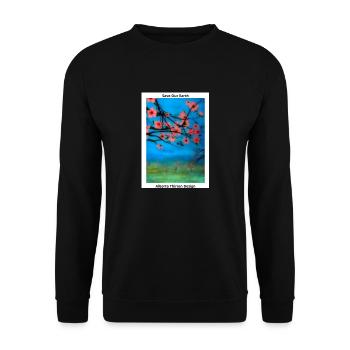 Rette die Erde - Unisex Pullover - Schwarz - Vorne - Alina (178cm) & Michal (187cm)