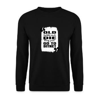 equestrian humor computer science quote glitch - Unisex Sweatshirt - black - Front - Alina (178cm) & Michal (187cm)