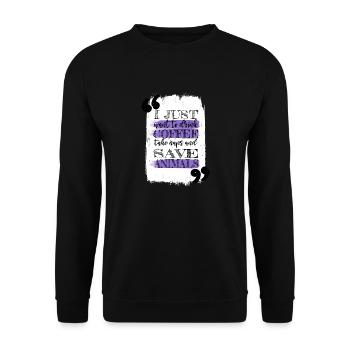 addicted valentines day fun morning cute tired - Unisex Sweatshirt - black - Front - Alina (178cm) & Michal (187cm)