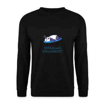 OFFIZELLES SCHLAFSHIRT - Unisex Pullover - Schwarz - Vorne - Alina (178cm) & Michal (187cm)