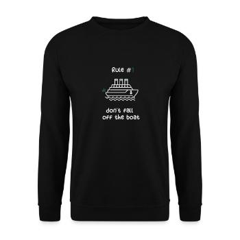 KREUZFAHRTSCHIFF - GRÜNES KREUZFAHRTSCHIFF - Unisex Pullover - Schwarz - Vorne - Alina (178cm) & Michal (187cm)