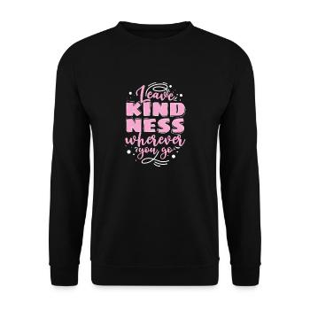Kindness Statement Role Model Gift - Unisex Sweatshirt - black - Front - Alina (178cm) & Michal (187cm)