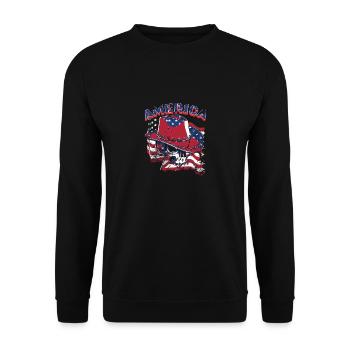 crâne de cow-boy américain - Sweat-shirt Unisexe - noir - Devant - Alina (178cm) & Michal (187cm)
