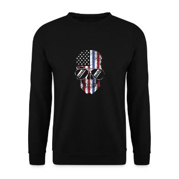 America - Unisex Sweatshirt - black - Front - Alina (178cm) & Michal (187cm)