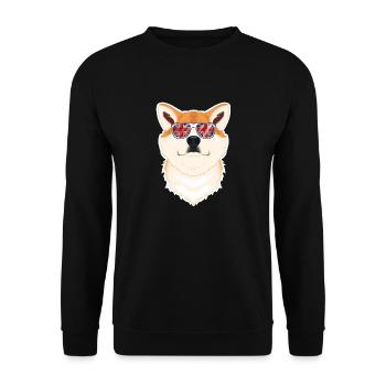 Akita Inu UK Lunettes de soleil I Deutsch Flag I Union - Sweat-shirt Unisexe - noir - Devant - Alina (178cm) & Michal (187cm)