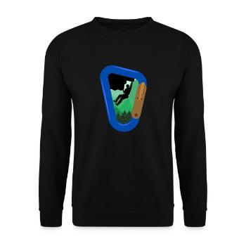 Canyoning Rock Climbing - Unisex Sweatshirt - black - Front - Alina (178cm) & Michal (187cm)