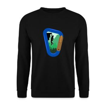 Canyoning Rock Climbing - Unisex Sweatshirt - black - Front - Alina (178cm) & Michal (187cm)