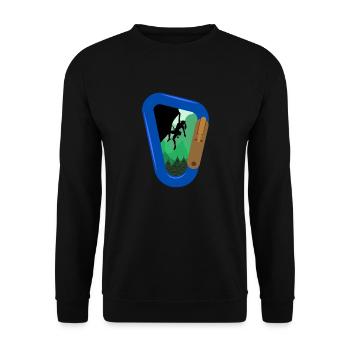 Bouldering Rock Climbing - Unisex Sweatshirt - black - Front - Alina (178cm) & Michal (187cm)