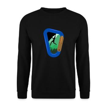 Trad Climbing Rock Climbing - Unisex Sweatshirt - black - Front - Alina (178cm) & Michal (187cm)