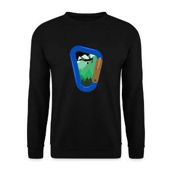 Bouldering Rock Climbing - Unisex Sweatshirt - black - Front - Alina (178cm) & Michal (187cm)