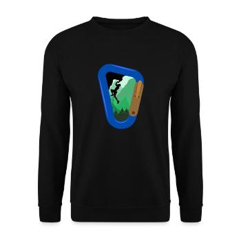 Rock Climbing - Unisex Sweatshirt - black - Front - Alina (178cm) & Michal (187cm)