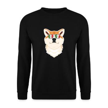 Lunettes de soleil Akita Inu Italy I drapeau italien - Sweat-shirt Unisexe - noir - Devant - Alina (178cm) & Michal (187cm)