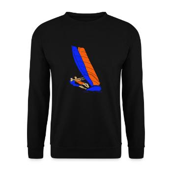 Windsurfen-Sommer-Wassersport - Unisex Pullover - Schwarz - Vorne - Alina (178cm) & Michal (187cm)