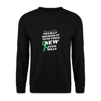 Rock Stem cells transplanter des patients atteints de moelle osseuse - Sweat-shirt Unisexe - noir - Devant - Alina (178cm) & Michal (187cm)