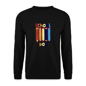 Stifte Schule 2022 Schulbeginn T shirt - Unisex Pullover - Schwarz - Vorne - Alina (178cm) & Michal (187cm)