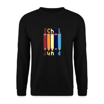 Stifte Schuljunge 2022 Schulbeginn T shirt - Unisex Pullover - Schwarz - Vorne - Alina (178cm) & Michal (187cm)