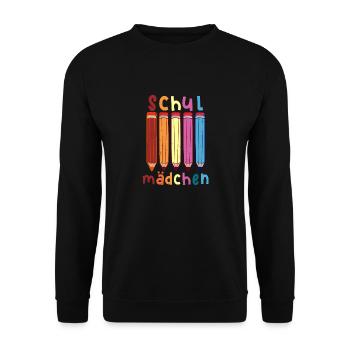 Stifte Schulmächen 2022 Schulbeginn T shirt - Unisex Pullover - Schwarz - Vorne - Alina (178cm) & Michal (187cm)
