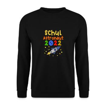 Weltall Schulastronaut 2022 T shirt - Unisex Pullover - Schwarz - Vorne - Alina (178cm) & Michal (187cm)