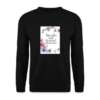Avant qu’Alice n’aille au pays des merveilles - Sweat-shirt Unisexe - noir - Devant - Alina (178cm) & Michal (187cm)