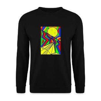 COUCHER DE SOLEIL OBLIQUE - Sweat-shirt Unisexe - noir - Devant - Alina (178cm) & Michal (187cm)