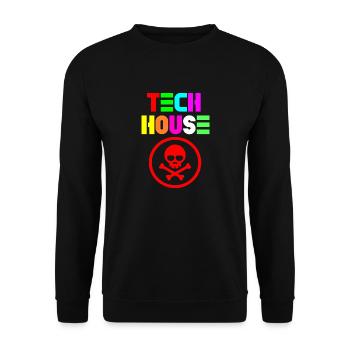 Tech house - Unisex Sweatshirt - black - Front - Alina (178cm) & Michal (187cm)