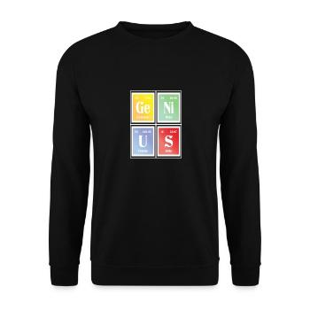 Génie | Tableau périodique des éléments - Sweat-shirt Unisexe - noir - Devant - Alina (178cm) & Michal (187cm)