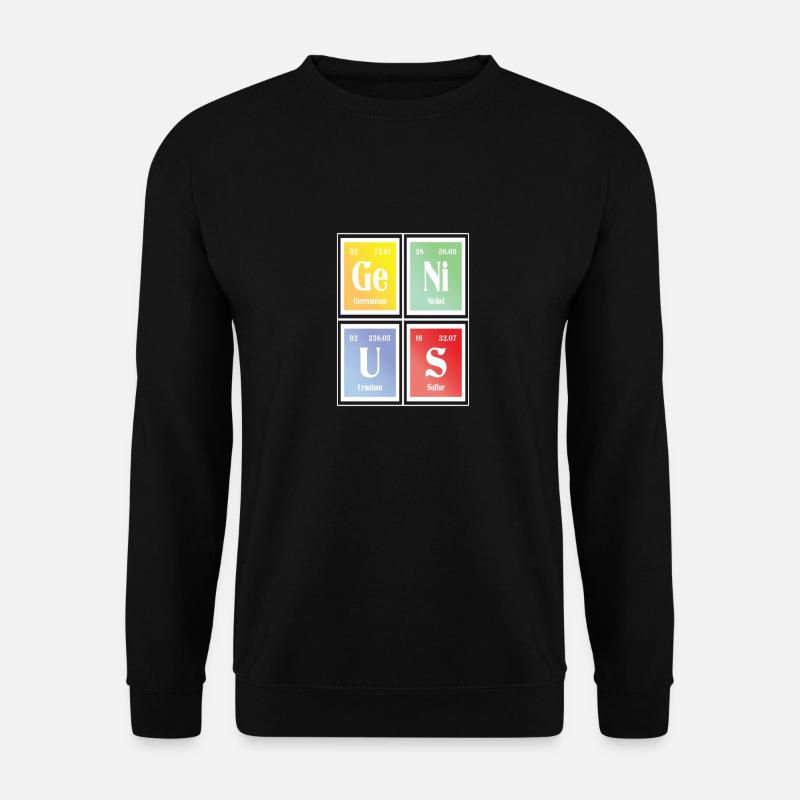 Genius | Periodensystem der Elemente - Unisex Pullover - Schwarz