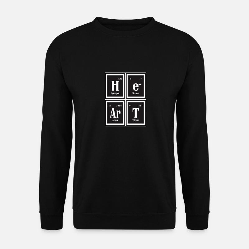 Herz | Periodensystem der Elemente - Unisex Pullover - Schwarz