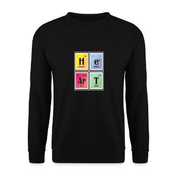 | cardiaque Tableau périodique des éléments - Sweat-shirt Unisexe - noir - Devant - Alina (178cm) & Michal (187cm)