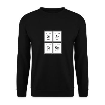 Sarcasme | Tableau périodique des éléments - Sweat-shirt Unisexe - noir - Devant - Alina (178cm) & Michal (187cm)