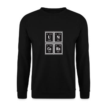 Unicorn | Periodic Table of Elements - Unisex Sweatshirt - black - Front - Alina (178cm) & Michal (187cm)