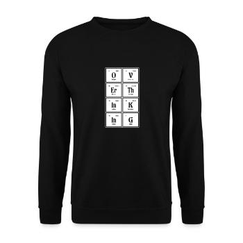 Über Thingking | Periodensystem der Elemente - Unisex Pullover - Schwarz - Vorne - Alina (178cm) & Michal (187cm)