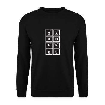 Overthinking | Periodic Table of Elements - Unisex Sweatshirt - black - Front - Alina (178cm) & Michal (187cm)