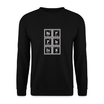 | du bonheur Tableau périodique des éléments - Sweat-shirt Unisexe - noir - Devant - Alina (178cm) & Michal (187cm)