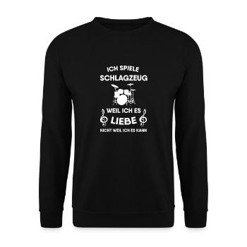 Schlagzeug - Unisex Pullover - Schwarz - Vorne - Alina (178cm) & Michal (187cm)