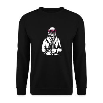 Trierer Fischers Maathes - Unisex Pullover - Schwarz - Vorne - Alina (178cm) & Michal (187cm)
