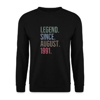 Légende depuis août 1991 - Sweat-shirt Unisexe - noir - Devant - Alina (178cm) & Michal (187cm)