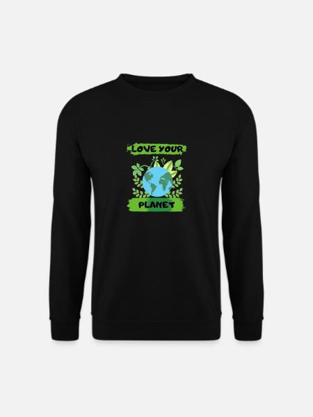Liebe den Planeten Umweltschutz Natur Liebhaber - Unisex Pullover - Schwarz