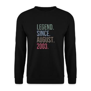 Légende depuis août 2003 - Sweat-shirt Unisexe - noir - Devant - Alina (178cm) & Michal (187cm)