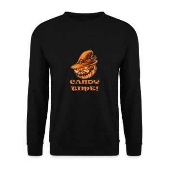 Halloween Candy Time - Unisex Sweatshirt - black - Front - Alina (178cm) & Michal (187cm)