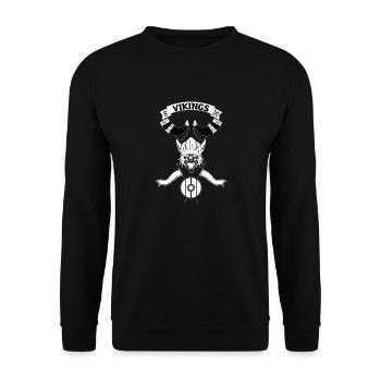Vikings Viking Odin Warrior Rune Black - Unisex Sweatshirt - black - Front - Alina (178cm) & Michal (187cm)