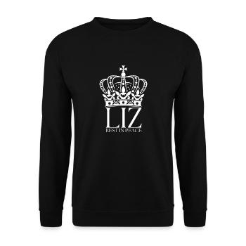 Rip Queen Elizabeth II - Unisex Sweatshirt - black - Front - Alina (178cm) & Michal (187cm)